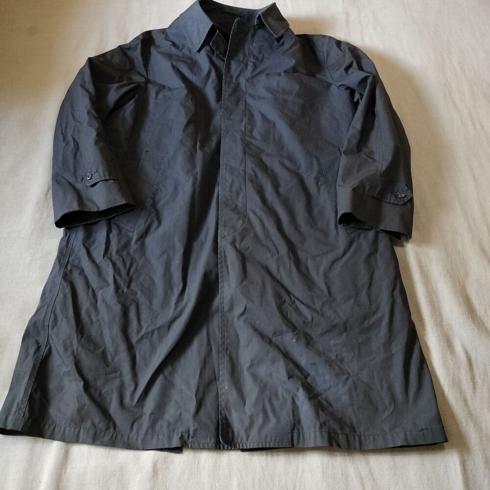 LONDON FOG Maincoats Vintage Rain Trench Coat 44 REG Blue Vintage